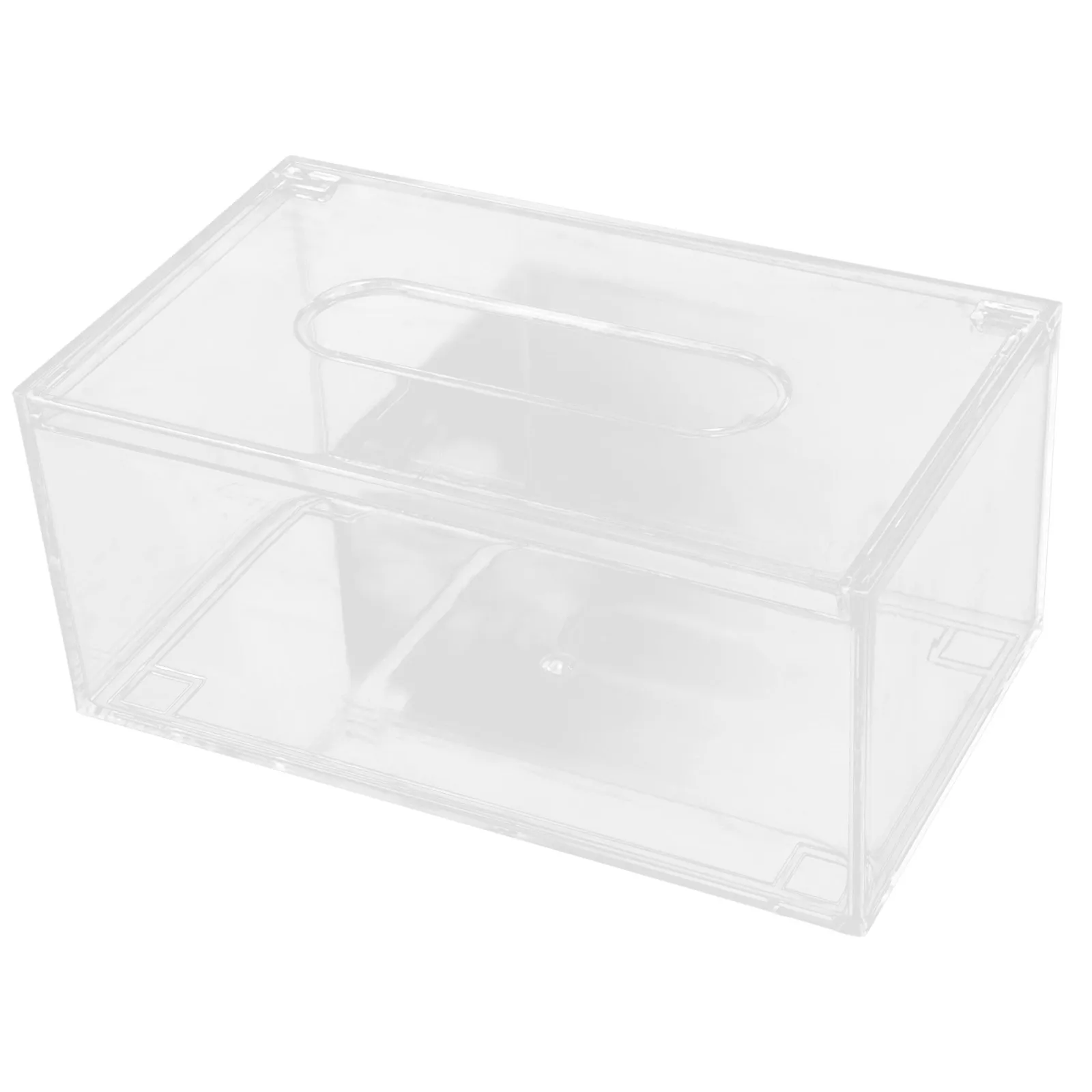 

Acrylic Rectangular Tissue Box Desktop Napkin Holder Tissue Dispenser for Home Office Living Room Napkin Box