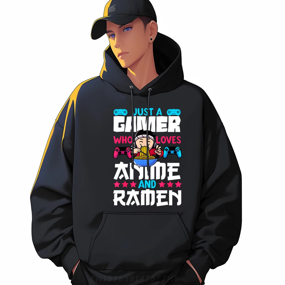 

Just A Gamer Who Loves And Ramen Video Games Japanese Streetwear Moisture Wicking Graphic Sweatshirts Camisa Gothic Style