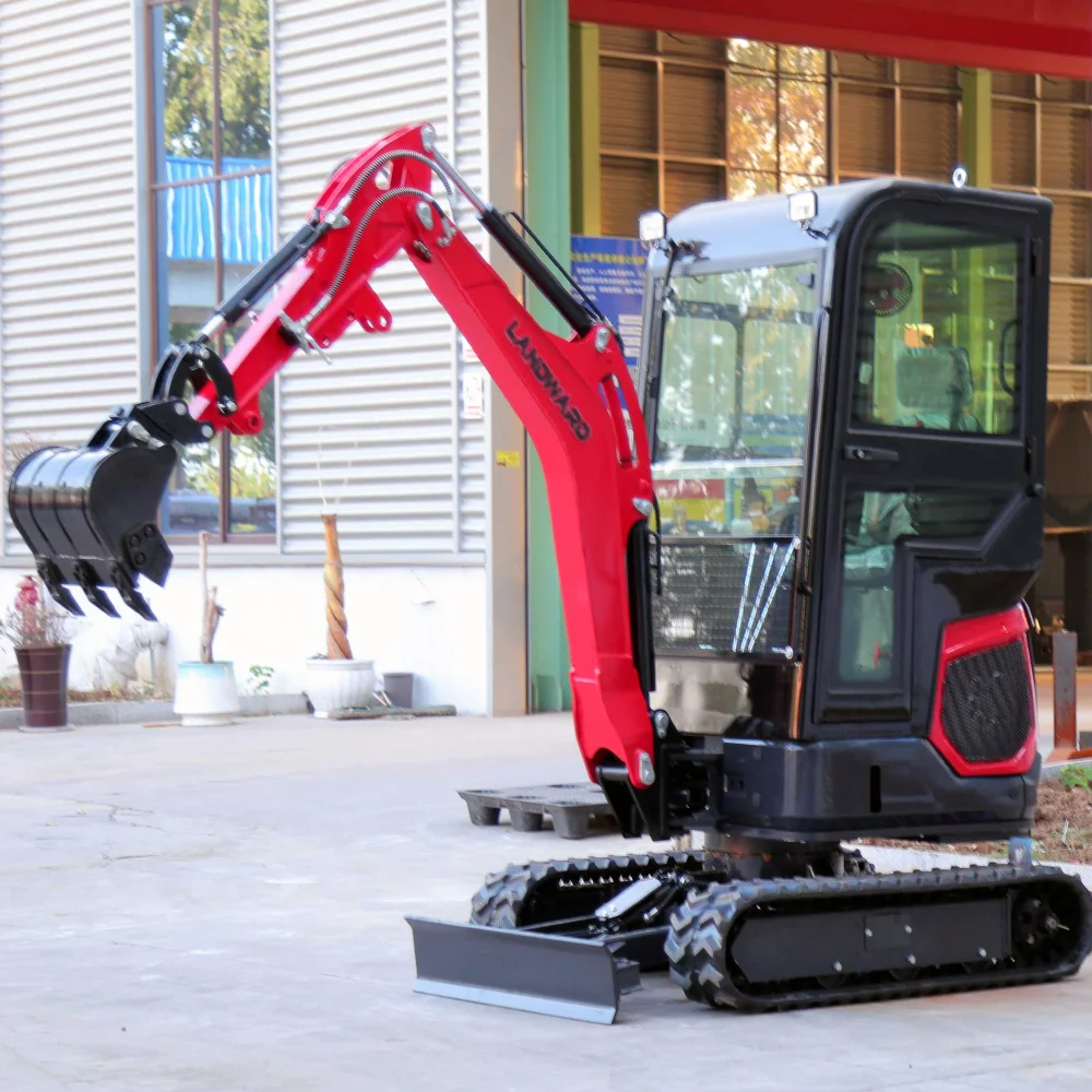 Escavatore senza coda per tutti i terreni EPA/Euro 5, piccolo bagger cingolato in gomma da 1,8 tonnellate, mini escavatore per uso agricolo da 2,5 tonnellate, personalizzato