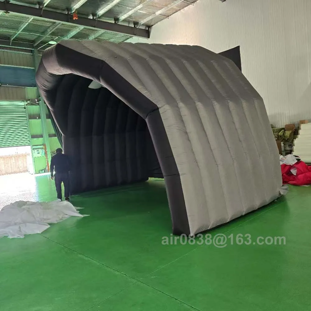 Tienda de campaña inflable duradera con cubierta para escenario, cúpula de concha gigante, marquesina para exteriores, dosel para actuación de fiesta, tienda de techo de aire para conciertos de música