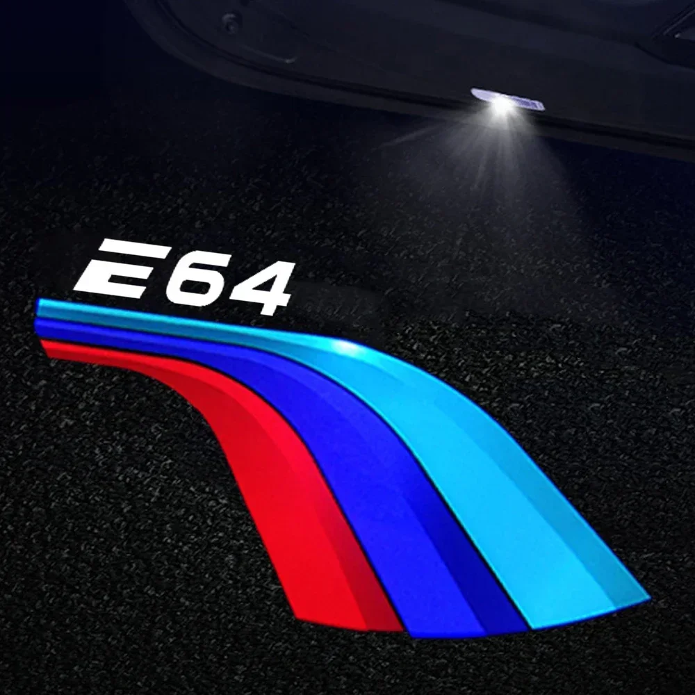 2Pcs LED Car Door Welcome Projector Ghost Shadow Courtesy Lights emblem for BMW 6 Series E64 Logo 2007‑2016 Accessories