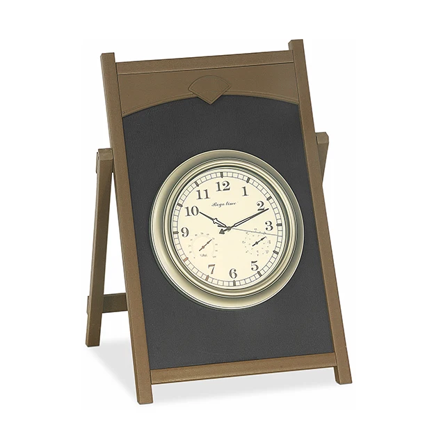 Plastic Wood Clock Easel Stand Removable Clock Frame Tee Time Sign for Golf Course