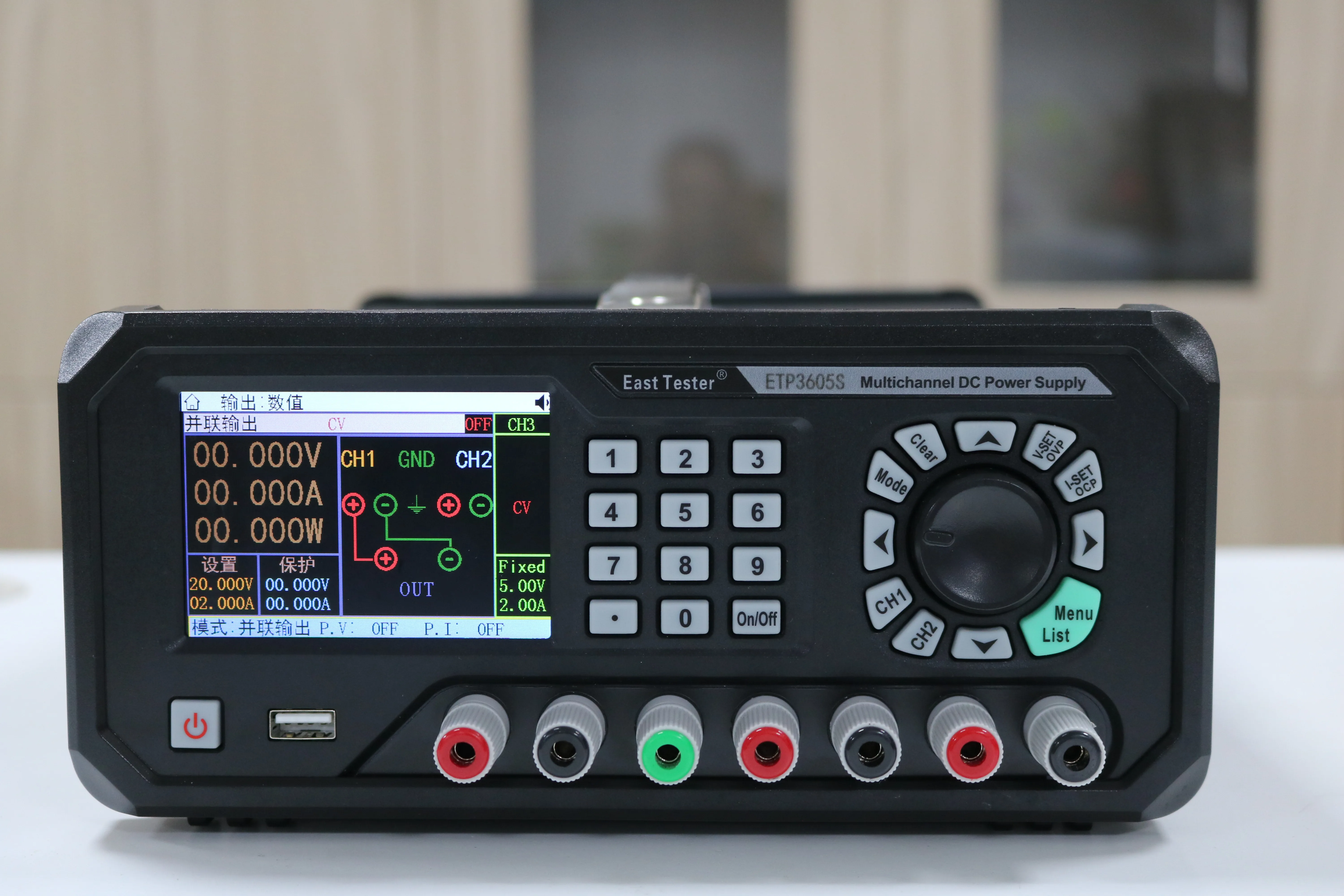 سلسلة ETP-S جهد إخراج مستقر للغاية وضوضاء منخفضة وقنوات متعددة قابلة للبرمجة ومصدر طاقة تيار مستمر وحمل إلكتروني