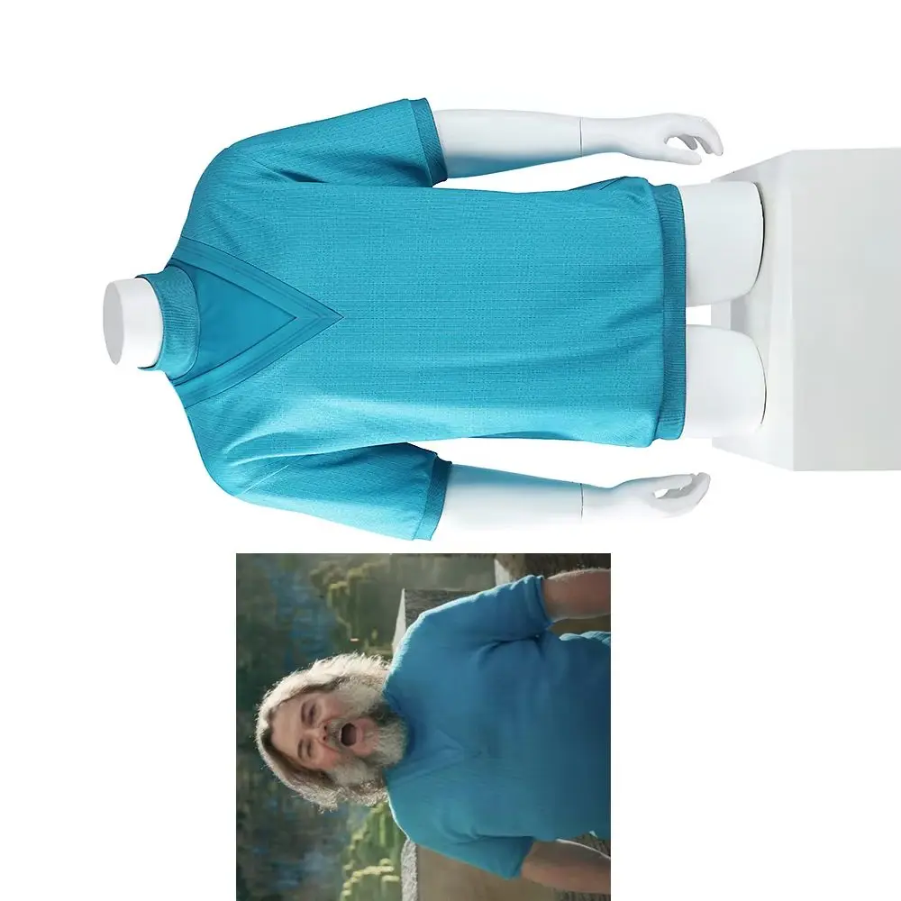 

Movie Steve Cosplay Futuristic Costume Men's Blue T-shirt Retro Adventure Disguise Top Halloween Carnival Party Streetwear