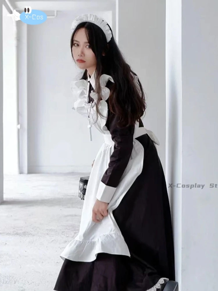 애니메이션 메이드 코스프레 고딕 로리타 의상, 여성 플러스 사이즈 러브 라이브 코스프레, 할로윈 애니메이션, 스위트 커피 웨이트리스 역할극