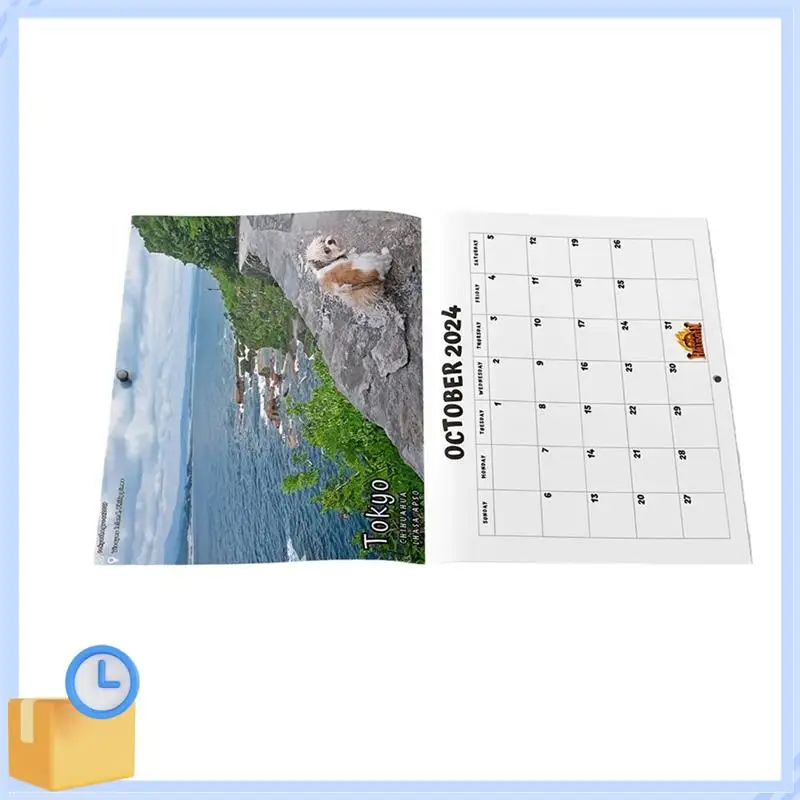 Calendrier mural populaire 2024, 1 pièce, janvier 2024, à partir de décembre, 11x8.5 pouces, pour cadeau de noël