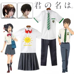 Anime Miyamizu Mitsuha Tachibana Taki Cosplay Your Name Cosplay Costumes Mitsuha Taki Uniform Halloween Party Cos Adult Unisex