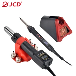 JCD-750W Micro Heat Gun, retrabalho Estação Aérea De Solda, LCD Digital Secador De Cabelo, 220V, 110V, BGA, SMD, Ferramentas De Solda De Ar Quente, 8208