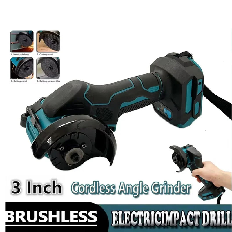 

ABJO-For 3" Cordless Angle Grinder Electric Cutting Tool Power Tool Cordless 3" Electirc Angle Grinder Circular Saw CUT O