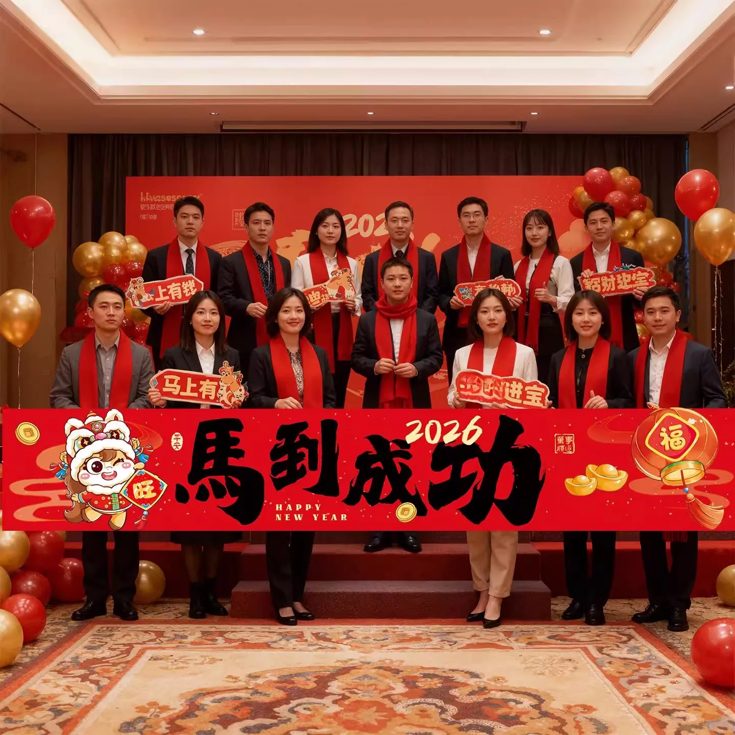 2026 New Year  Year Decoration Canvas Strip Company Annual Conference Event Atmosphere Arrangement Banner Horizontal