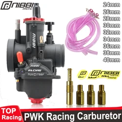 NIBBI PWK Racing Carburetor PWK24/26/28/30/32/34/36/38/40mm Carburetors With Power Jet for Yamaha KawasakiSuzuki Motorcycle Part