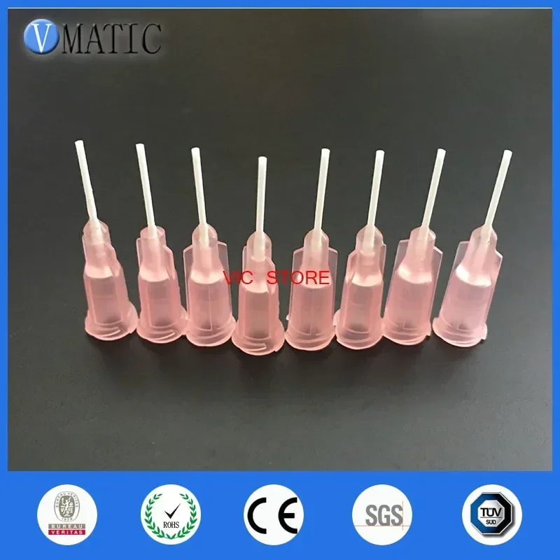 Free Shipping 100Pcs 20G Pink 0.5'' Pp Flexibility Dispensing Needle Tips 1/2 Inch