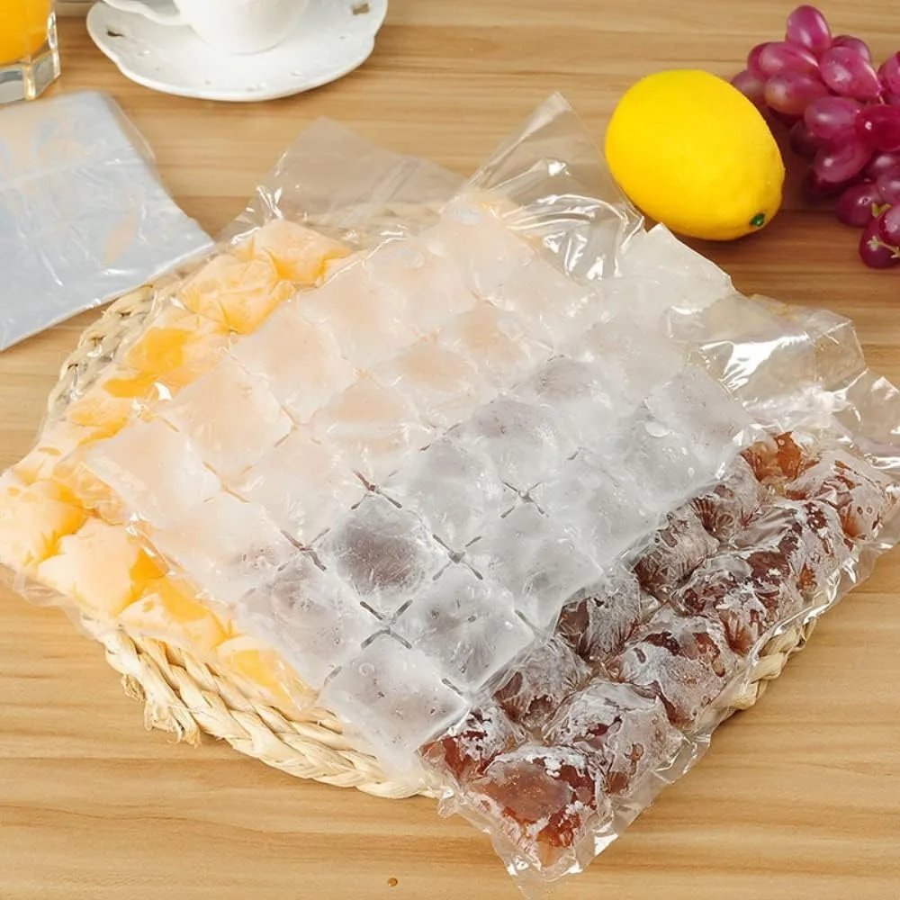 Disposable Ice Cube Bags for Freezing and Cocktails