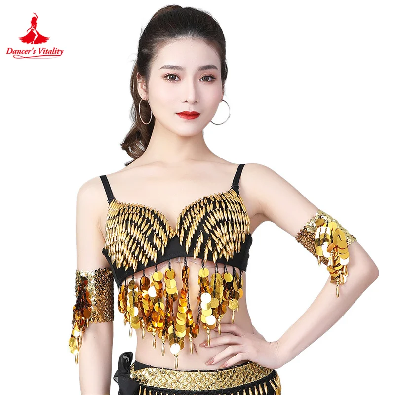 

Бюстгальтер с блестками для танца живота, топ для выступлений, одежда для танца живота DS, бюстгальтер с блестками и кисточками для ночного клуба, одежда для танца живота