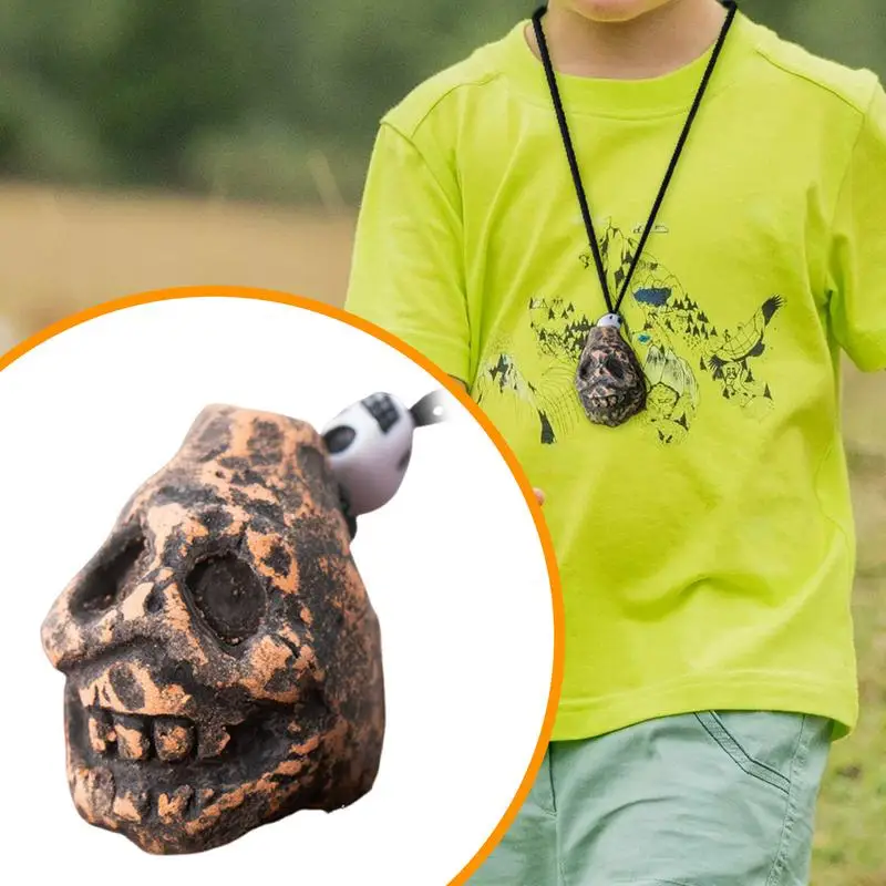 Death Whistle กรีดร้องนกหวีดเครื่องดนตรี Skull Retro Aztec Death ฮาโลวีนดังที่สุดนกหวีดกลางแจ้ง Camping นกหวีดฉุกเฉิน