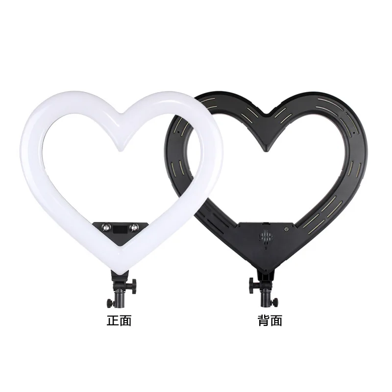 Factory Direct Heart-ShapedRGB Live Fill Light 18Inch Anchor BeautyUSBMobile Phone Photography Light Ring Lamp