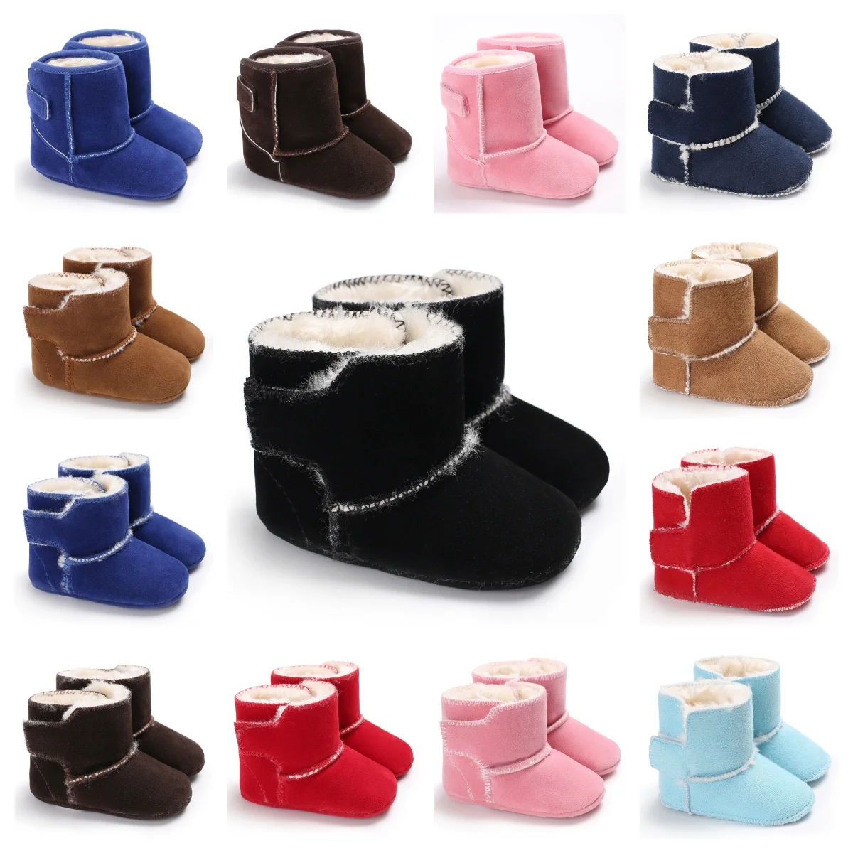 

Newborn Winter New Versatile Fashion Plush Warm Cotton Shoes