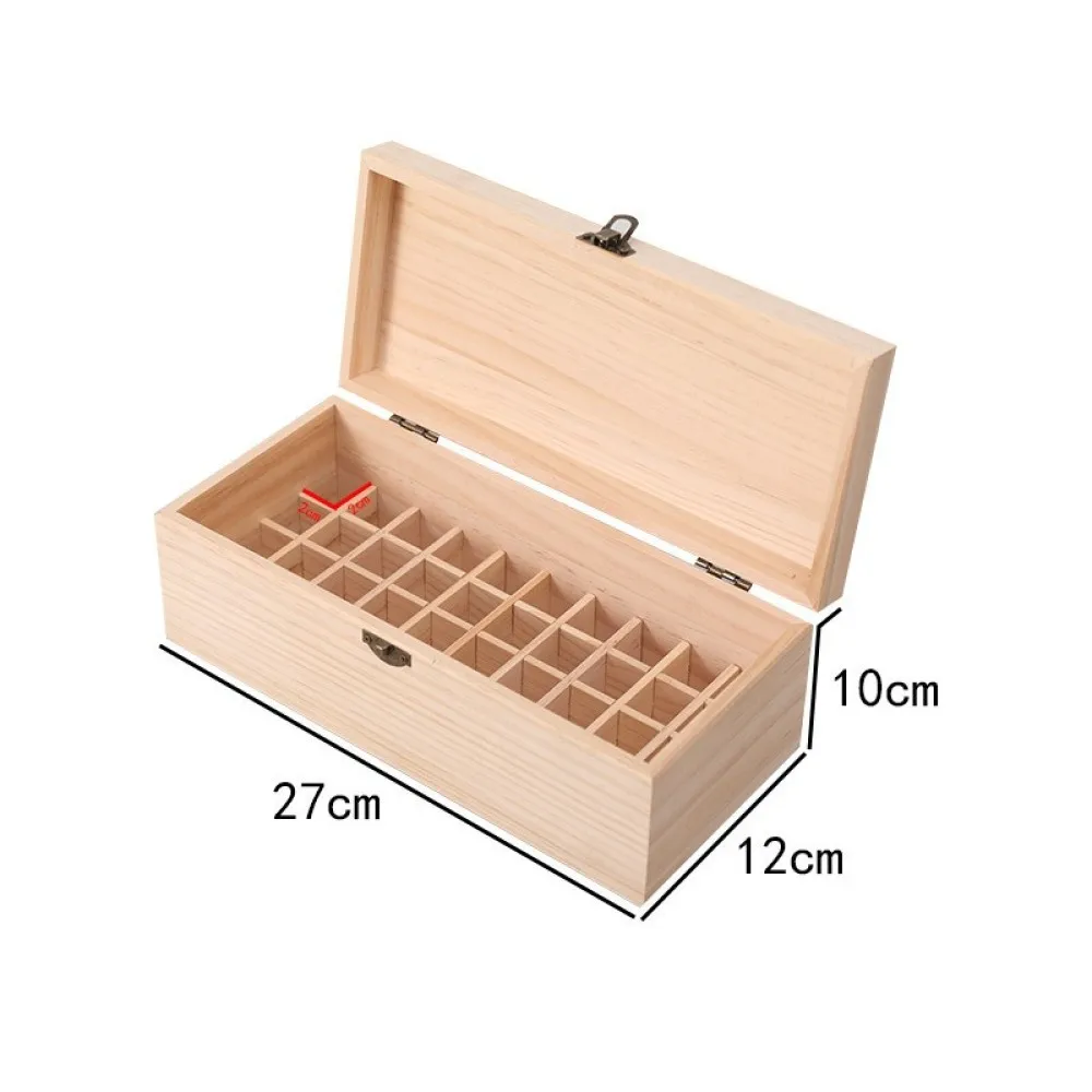 Solid Wood Essential Oil Storage Box Aromatherapy Organizer Case Display Rack For Home Desktop Accessories Jewelry Box