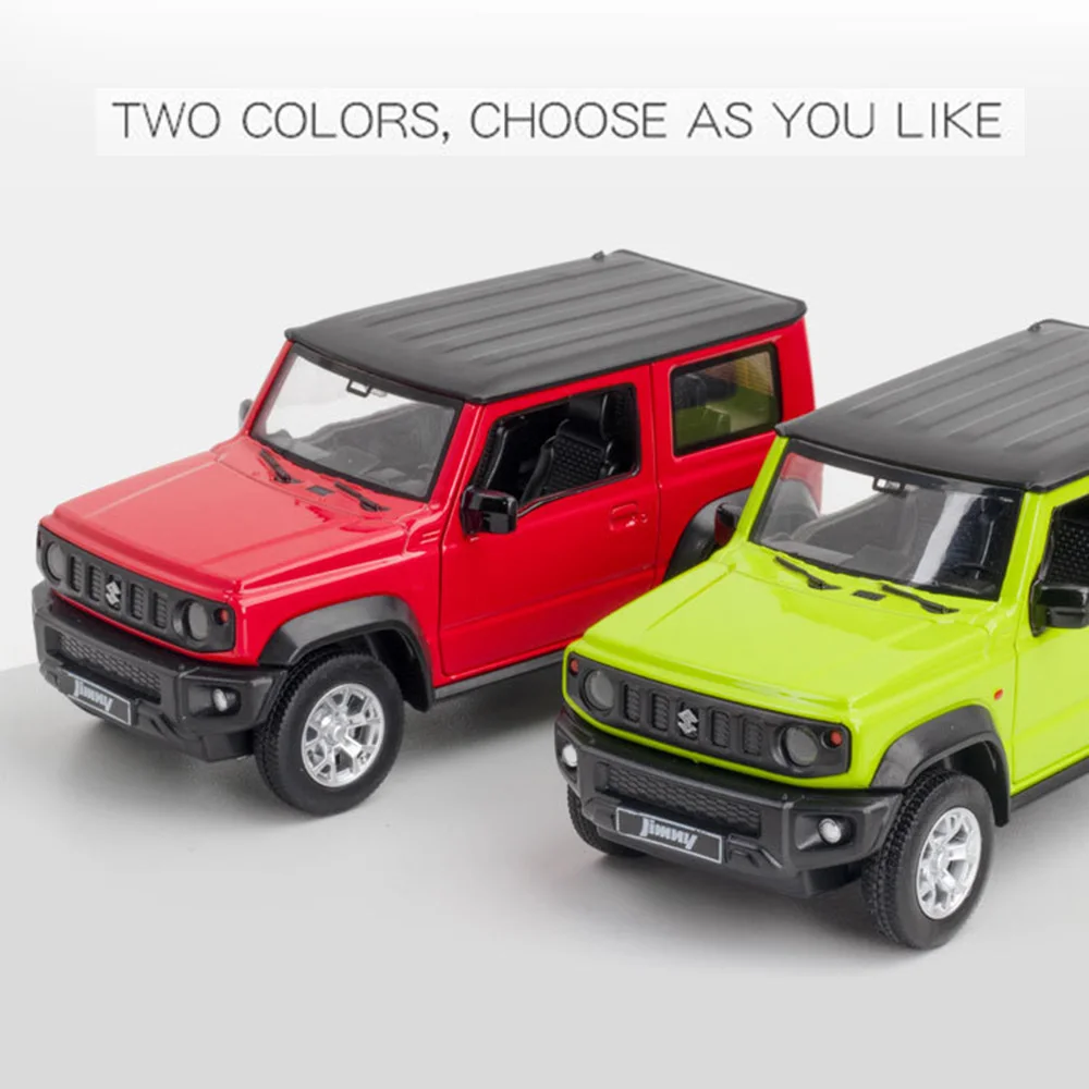 1/26 Suzuki Jimny SUV Model samochodu Zabawka Metalowe modele samochodów ze stopu aluminium z wycofaniem Pojazd terenowy dla dzieci Kolekcja