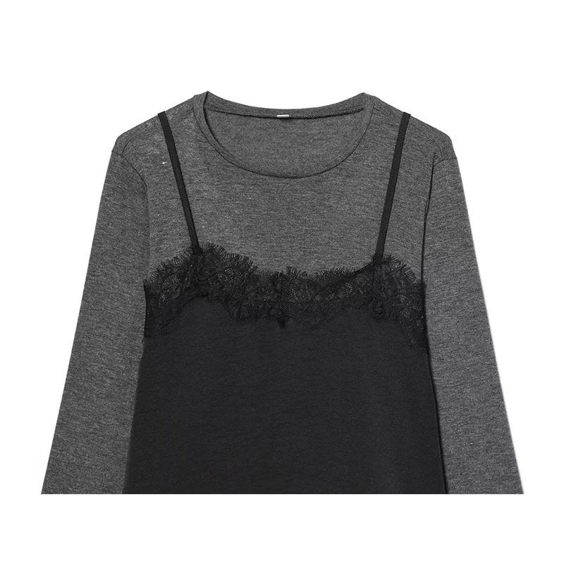 Tidalyf 2026 جديد المرقعة الدانتيل فستان المرأة ربيع موضة سليم س الرقبة فستان قصير المرأة شيك مريح الشباب فستان مناسبات #5