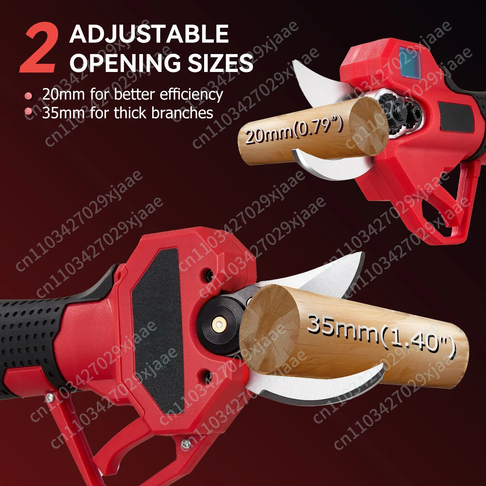 Electric Pruning Shears Lithium Battery Large Opening LCD Display Electric Shears Fruit Tree Gardening Special