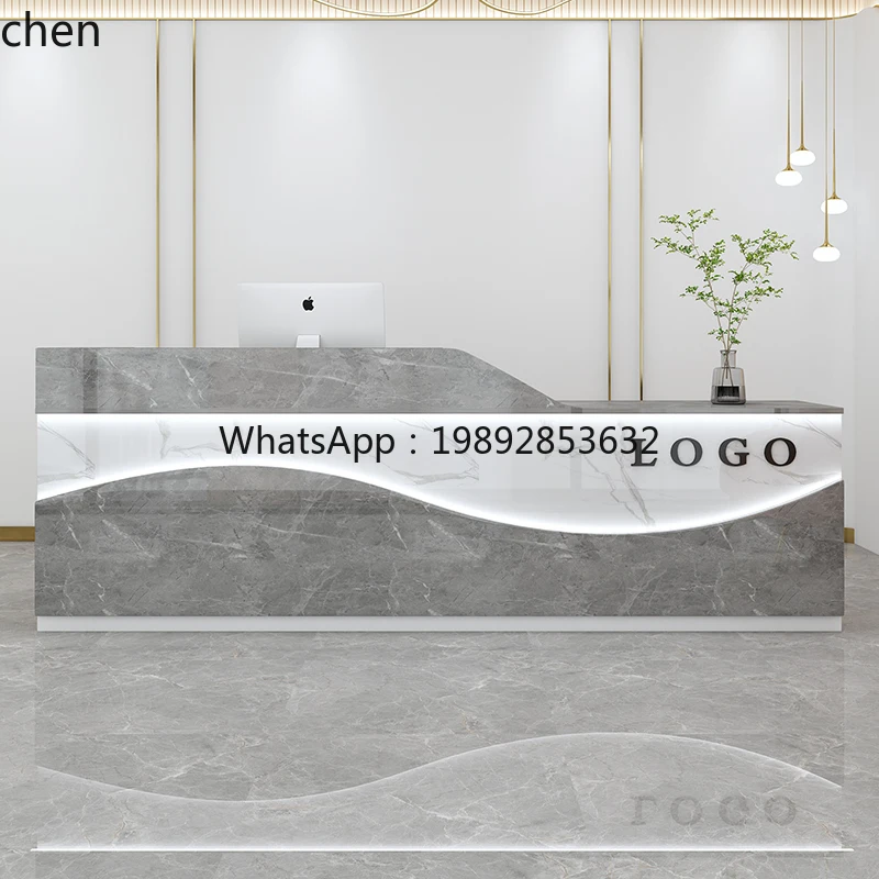 W1  reception desk clothing checkout page simple modern company front desk