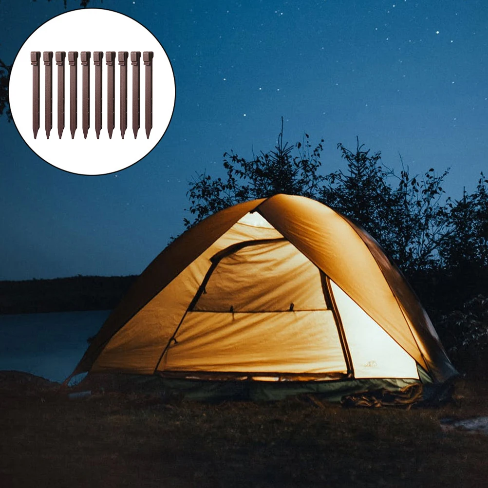 

20pcs Tent Stakes Lightweight Plastic Camping Ground Nails Durable Heavy Duty Snow Sand Fixing Stakes Outdoor Tools