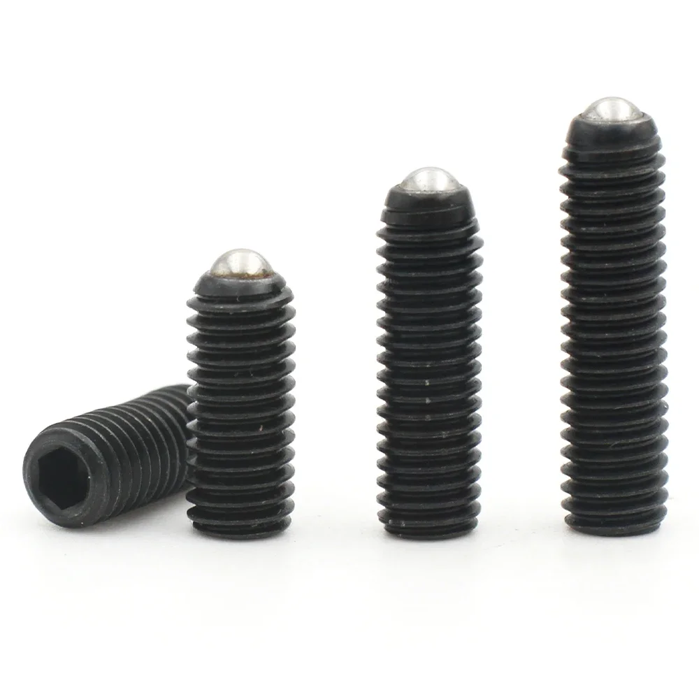 2/5/10pcs M2.5 M3 M4 M5 M6 M8-M12 Grade12.9 Carbon Steel 304 Stainless Steel Hex Socket Spring Ball Plunger Grub Point Set Screw