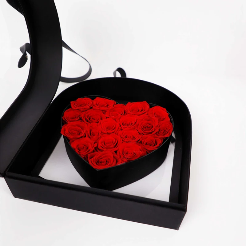 

2022 Hot Roses Box Acrylic Gift Valentine's Day Flower Portable Boxes For Mother's Day