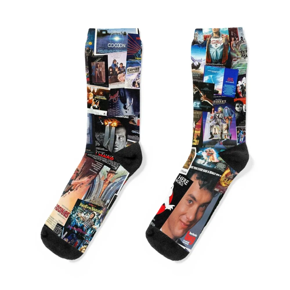 1980s Movie Posters Socks anti-slip gym Crossfit Antiskid soccer Socks Girl Men's cool cycling hockey Women's Socks Men's