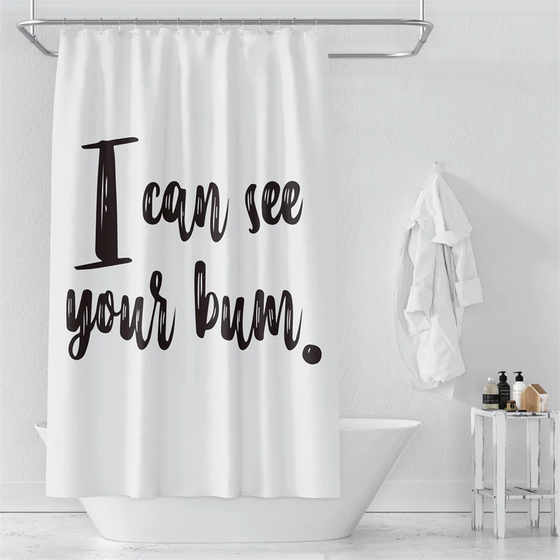 

Gaslight Gatekeep Girlboss I Can See Your Bum Набор занавесок для душа с прокладками и крючками для декора ванной комнаты