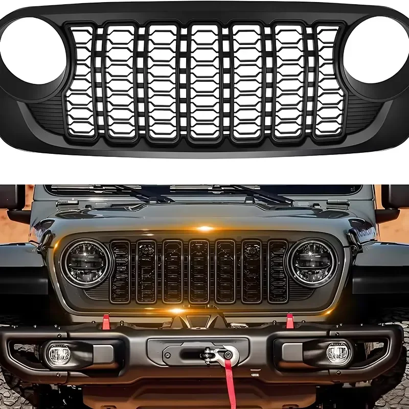 Wrangler Grille for 07-17 for Jeep Wrangler JK 24 Grille Front Face Changed to JL24 Exterior Accessory Applicable for Jk view 3