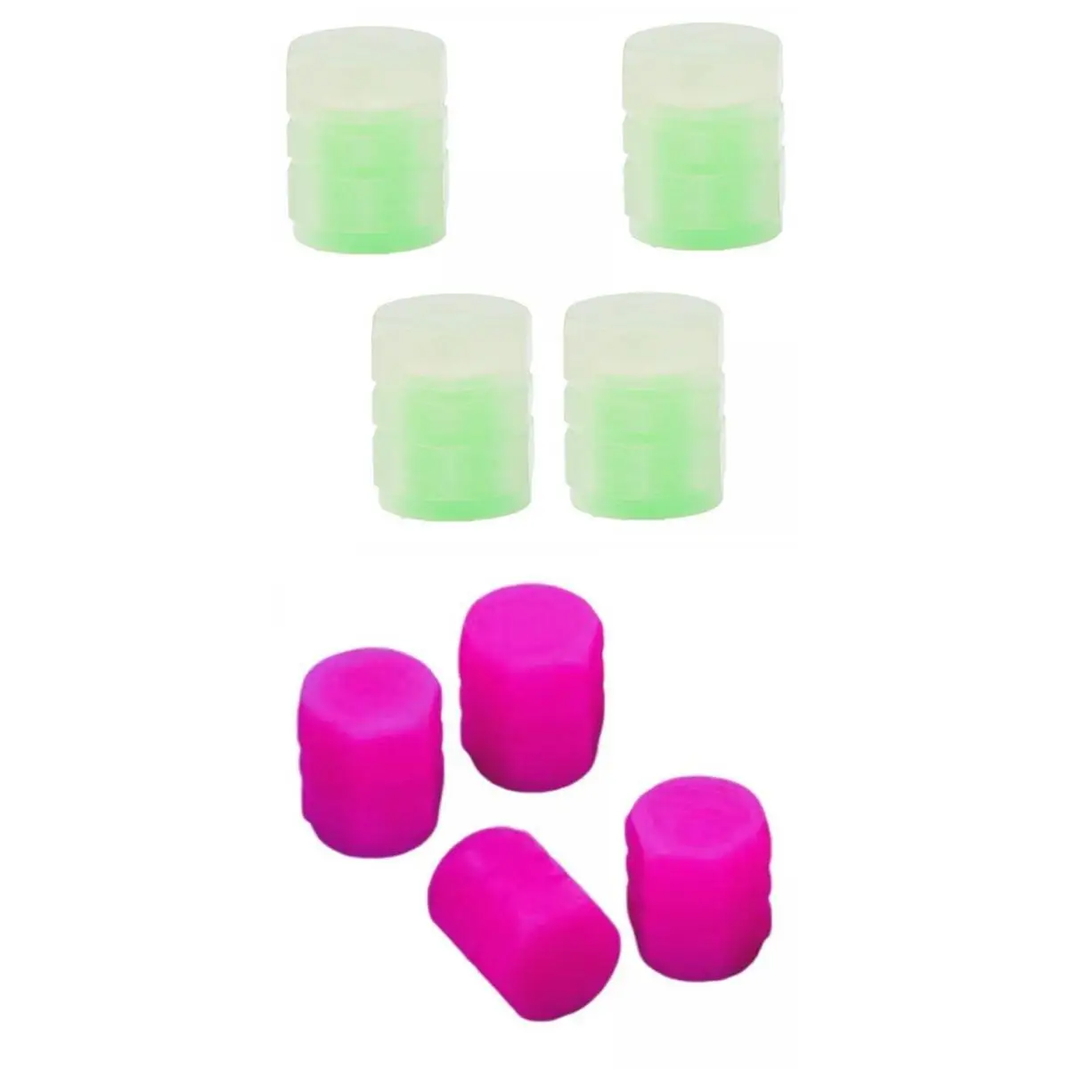 

8pcs Universal Luminous Stem Tire Valve Caps Airtight Nozzles Glowing for Truck SUV Decor