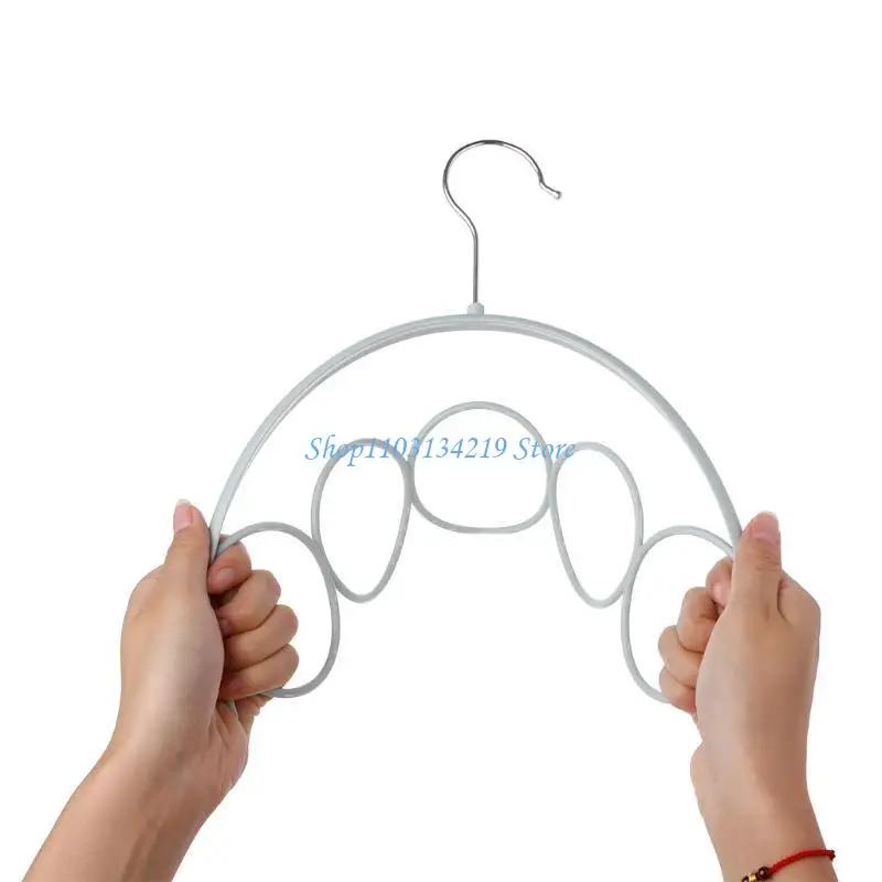 N5KC 1Pc 5 Slots Ring Rope Holder Ties Hanger Belt Rack Scarves Hanger