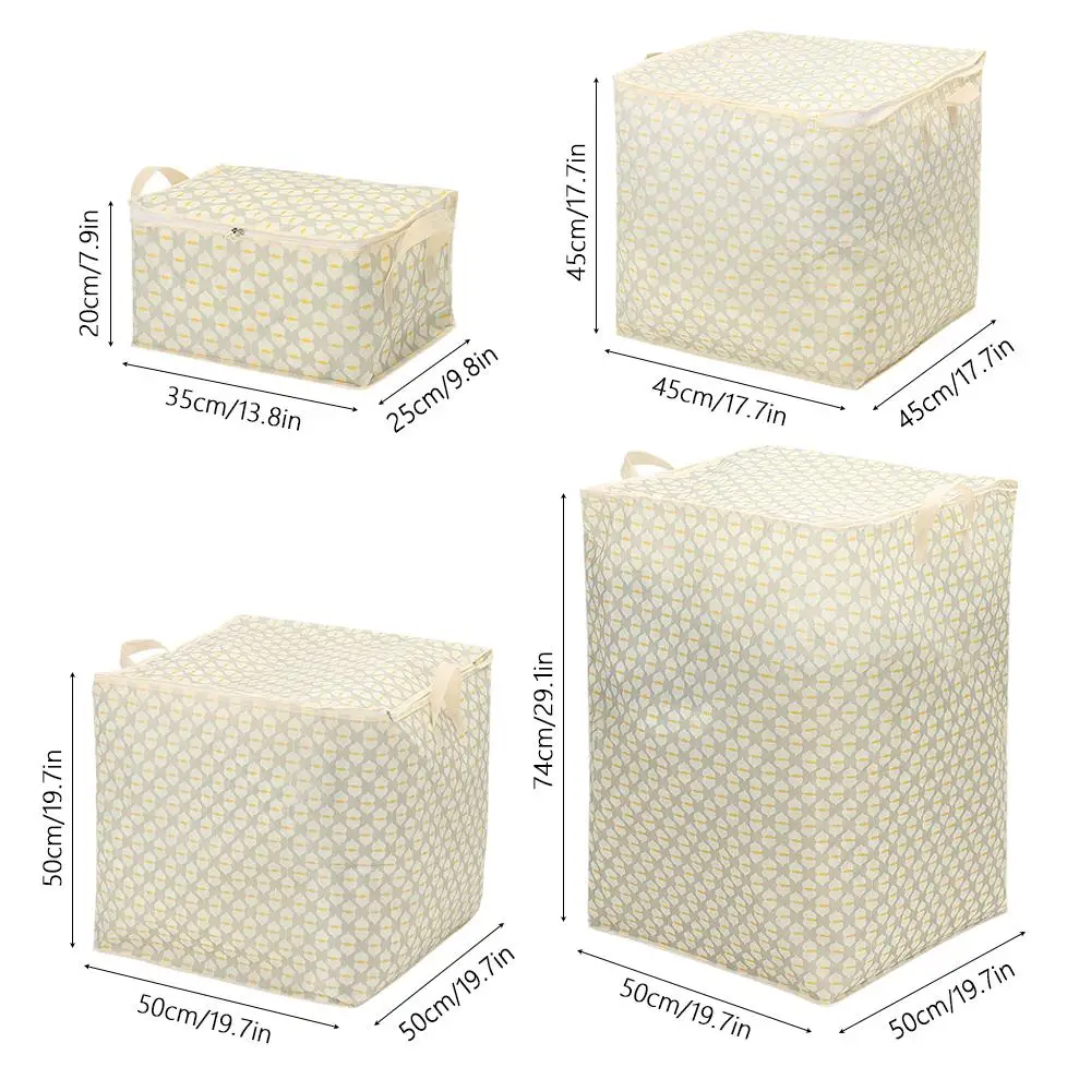 مع مقبض صناديق تخزين الملابس منظم الملابس حقيبة تخزين اللحاف القابلة للطي سعة كبيرة صندوق تخزين خزانة مقاوم للغبار