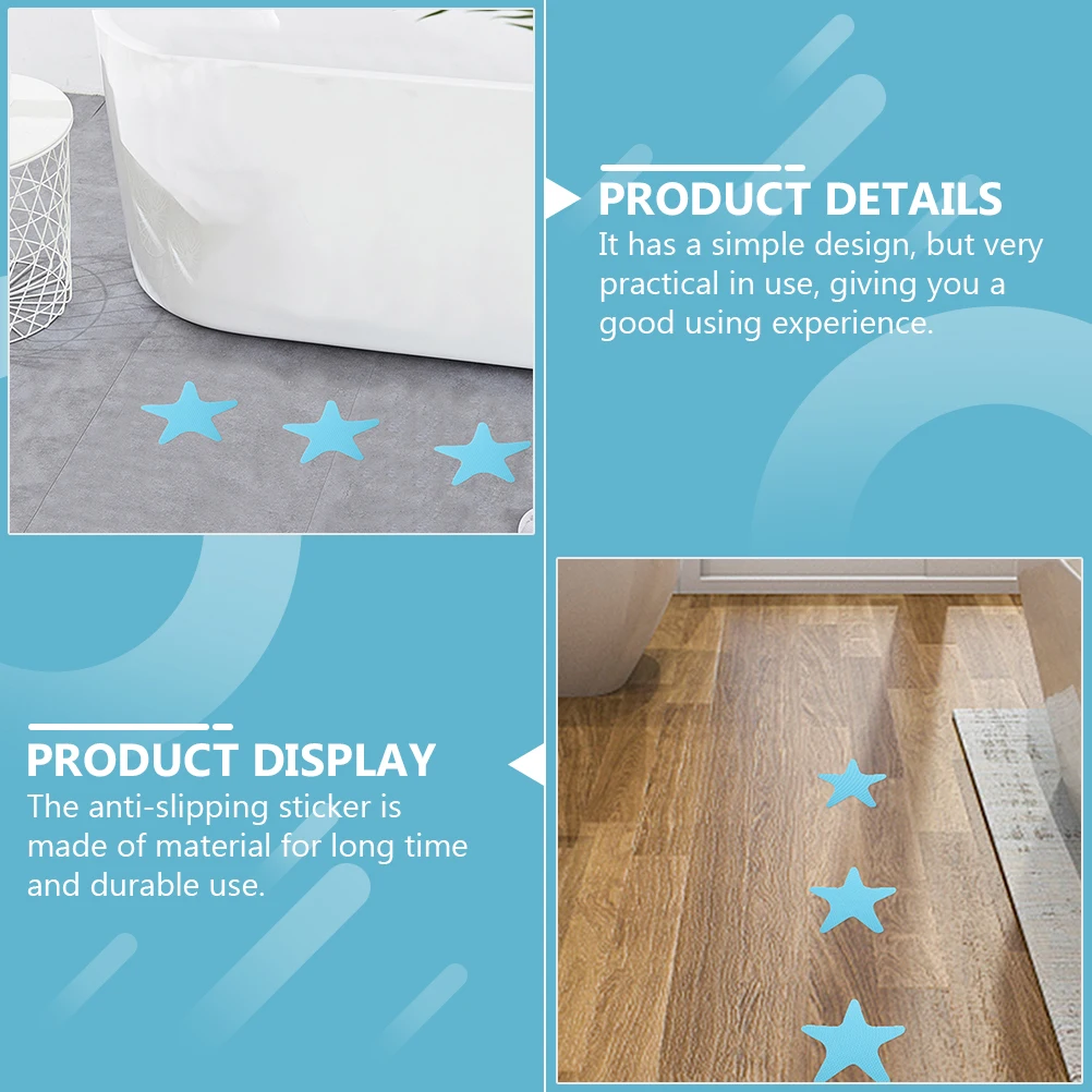 

40 Pcs Anti Slip Stickers Bathroom Shower Floor Decal Non Slip Bathtub Adhesive Large Size Safety PEVA Home Use