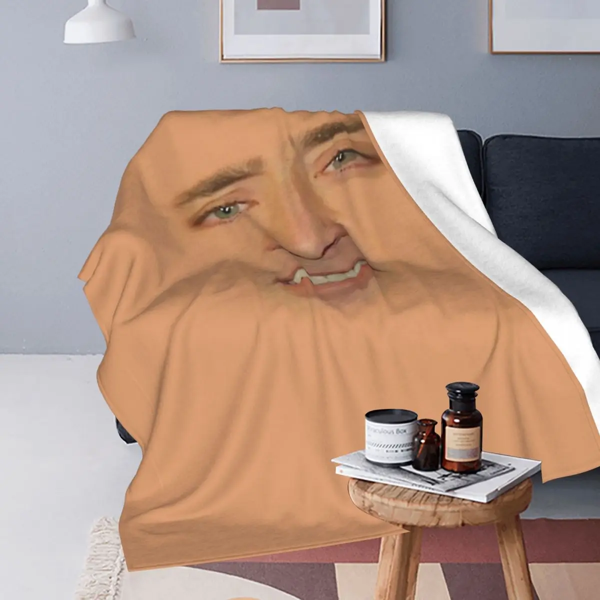 Nicholas Cage Blankets Flannel Sofa Throw Blanket Super Soft Throw Blankets for Couch Bedding Travel Throws Bedspread Quilt