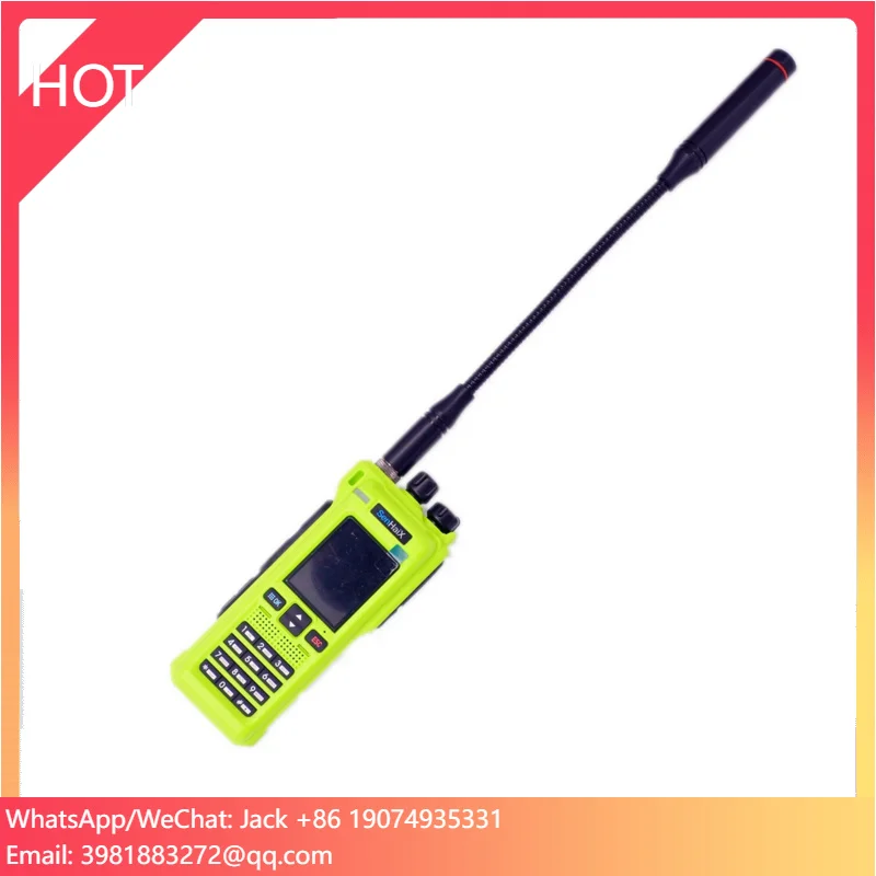 SenHaix GT12 Rádio em dois sentidos VHF UHF Tela grande TPU Receptor de banda aérea à prova d'água Porta USB C HAM Interfone