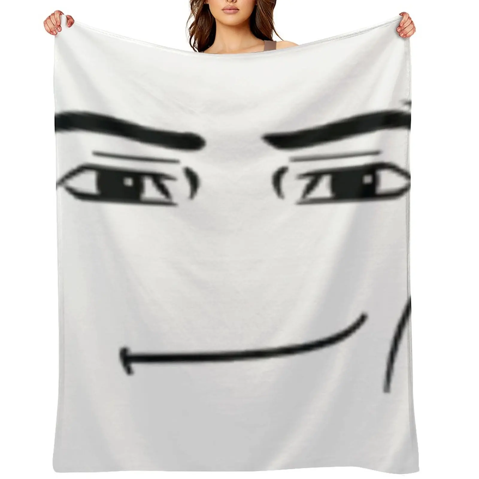 

Man face Throw Blanket Beach Hairys For Sofa Thin Stuffeds Blankets