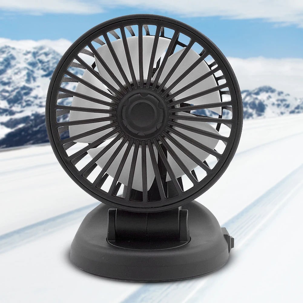Dispositivo de refrigeración para vehículos, ventilador de circulación de aire ajustable, accesorios para vehículos de automóvil de 2 velocidades, 5/12/24V