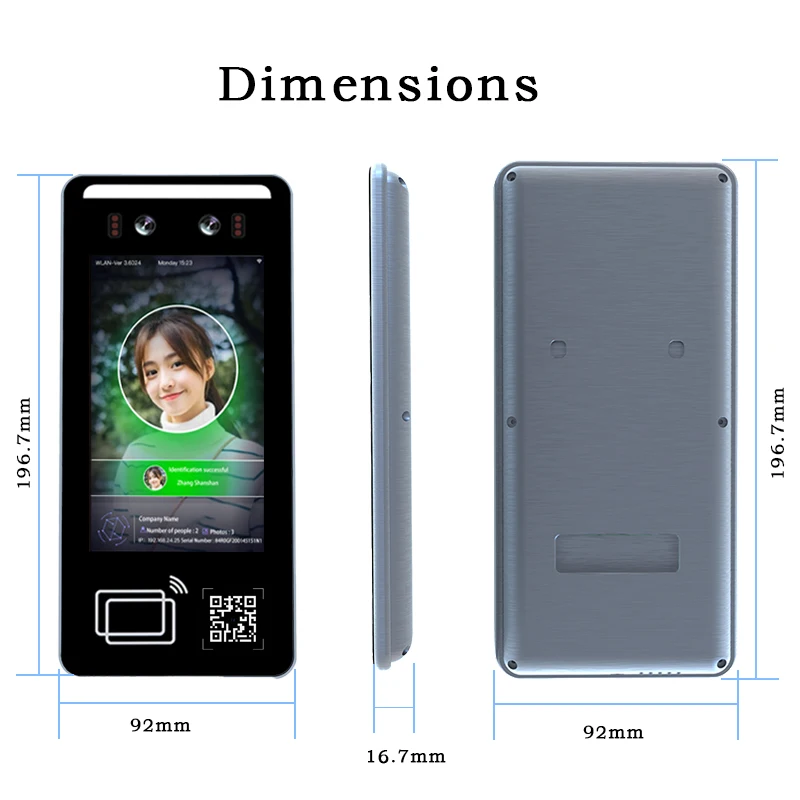 Customizable 5-Inch Facial Detection Machine with QR Code NFC Fingerprint Access Control for Attendance System OEM ODM Supported