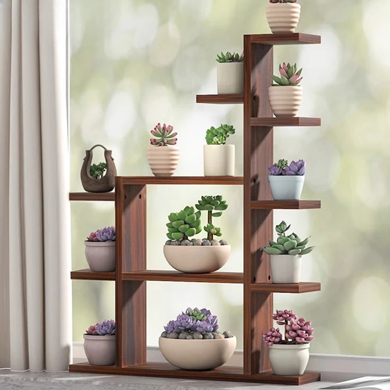 Minor Solid Wood Plant Shelves Flower Shelf Modern Simple Decoration Plant Shelve Originality Multilayer Furniture Supporto FYPS