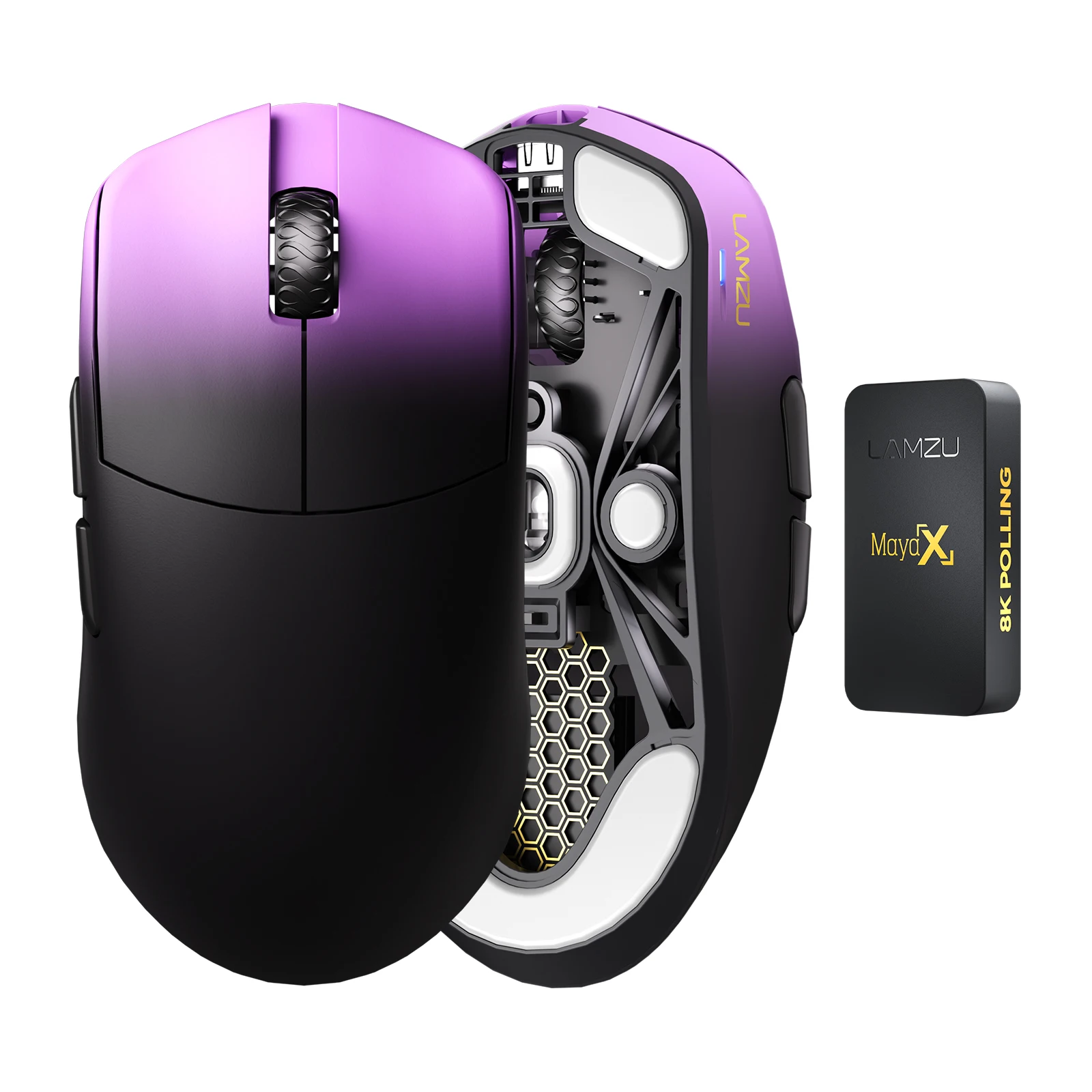 LAMZU MAYA X ゲーミングマウス (8K ドングル付属、Web ドライバー対応