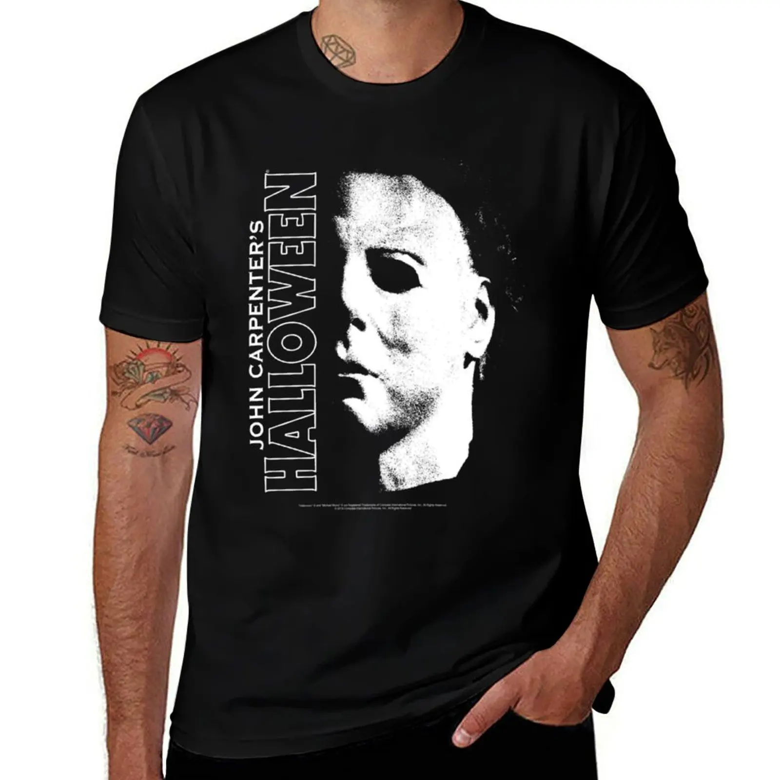 

graphic funny T-Shirt . for cotton Classic man t t Library Halloween man shirts for shirts