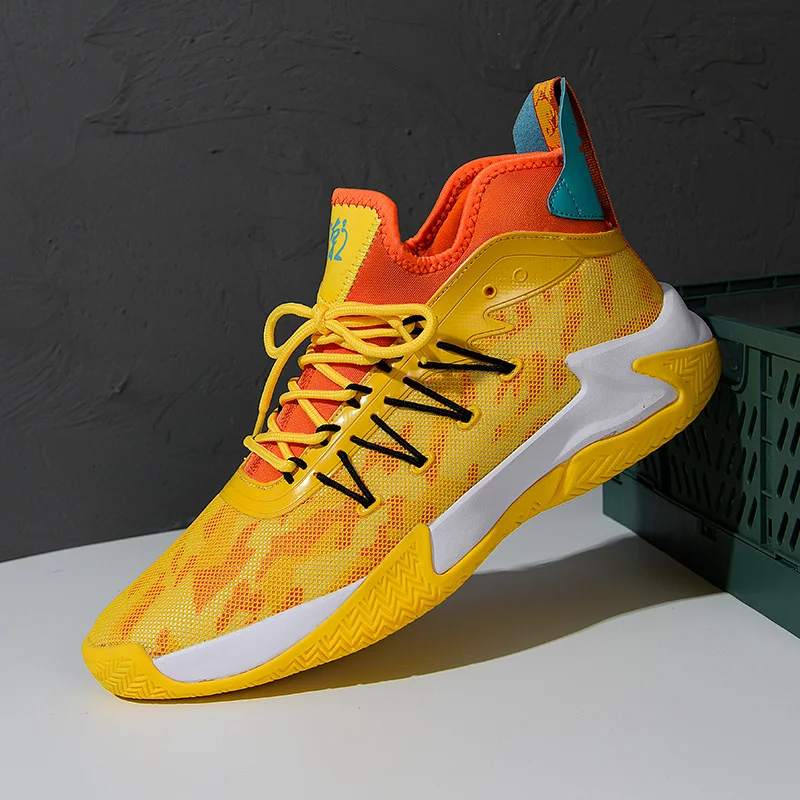 

Running Shoes Men Breathable Anti-slip Basketball Shoes Men Comfortable Soft Lightweight Wear-resistant Lace-up Sports Shoes Men