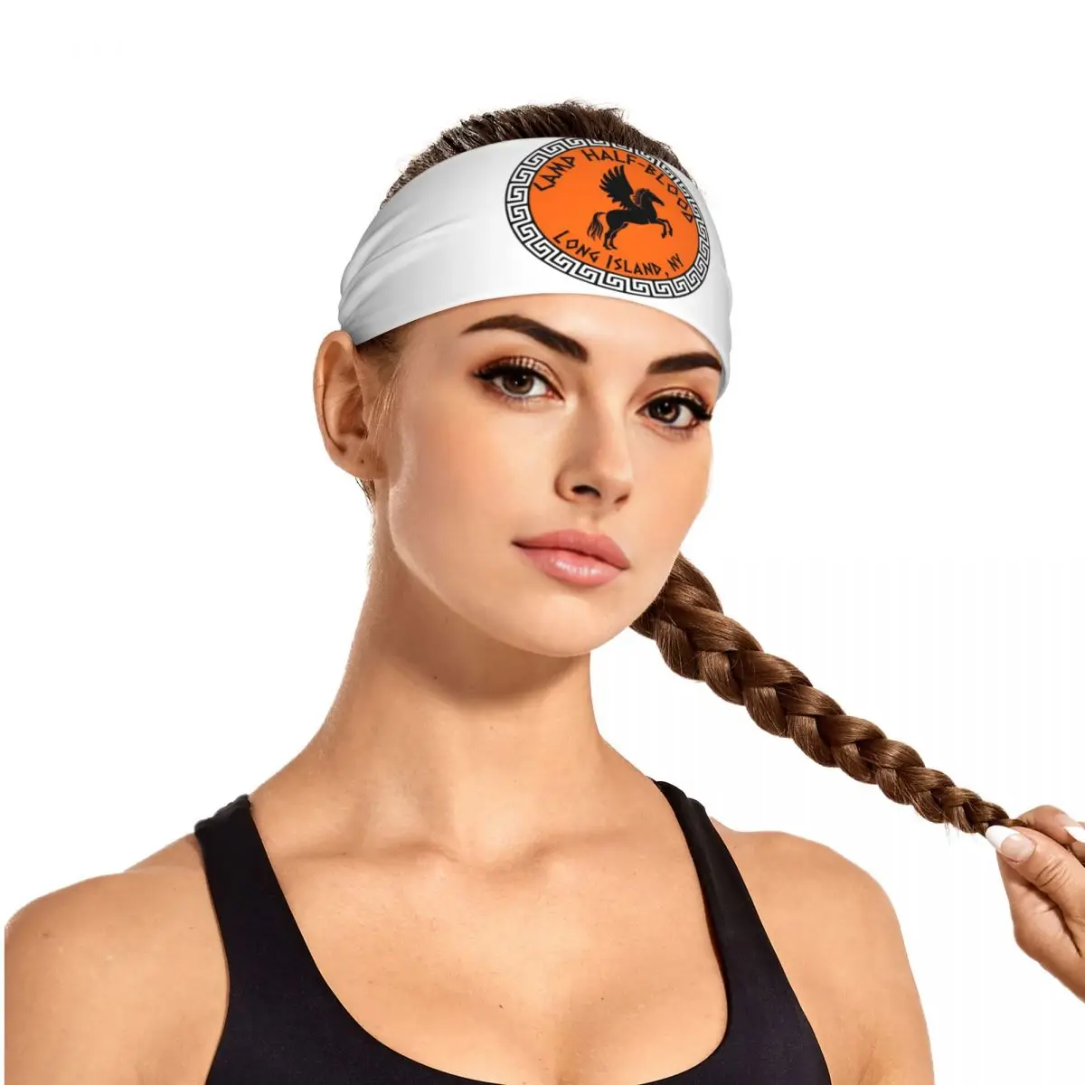 

Custom Camp Half-Blood Percy Jackson Sweatband for Men Women Wicking Moisture Sports Sweatband Gym Yoga Running
