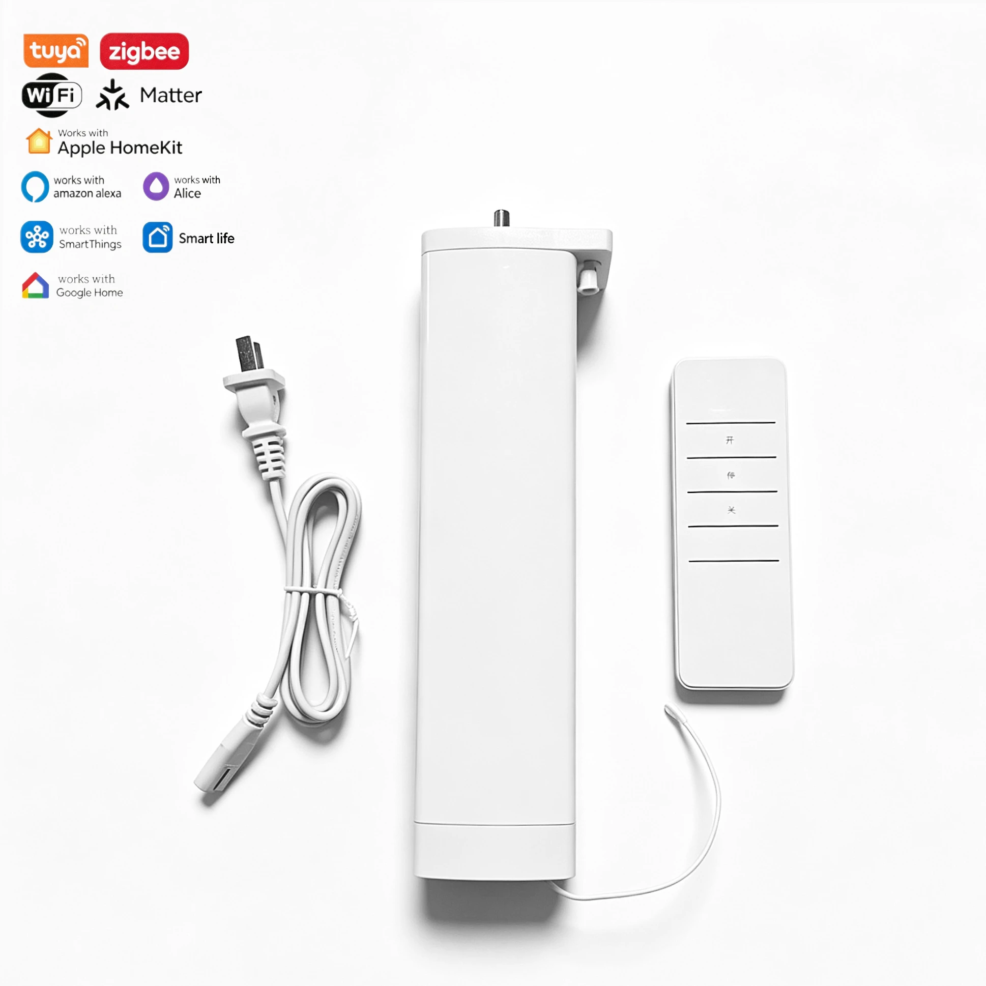 Work With Apple HomeKit Tuya Zigbee WiFi Electric Curtain Motor Silent Motor with Remote APPVoice Control With Alexa Google Home