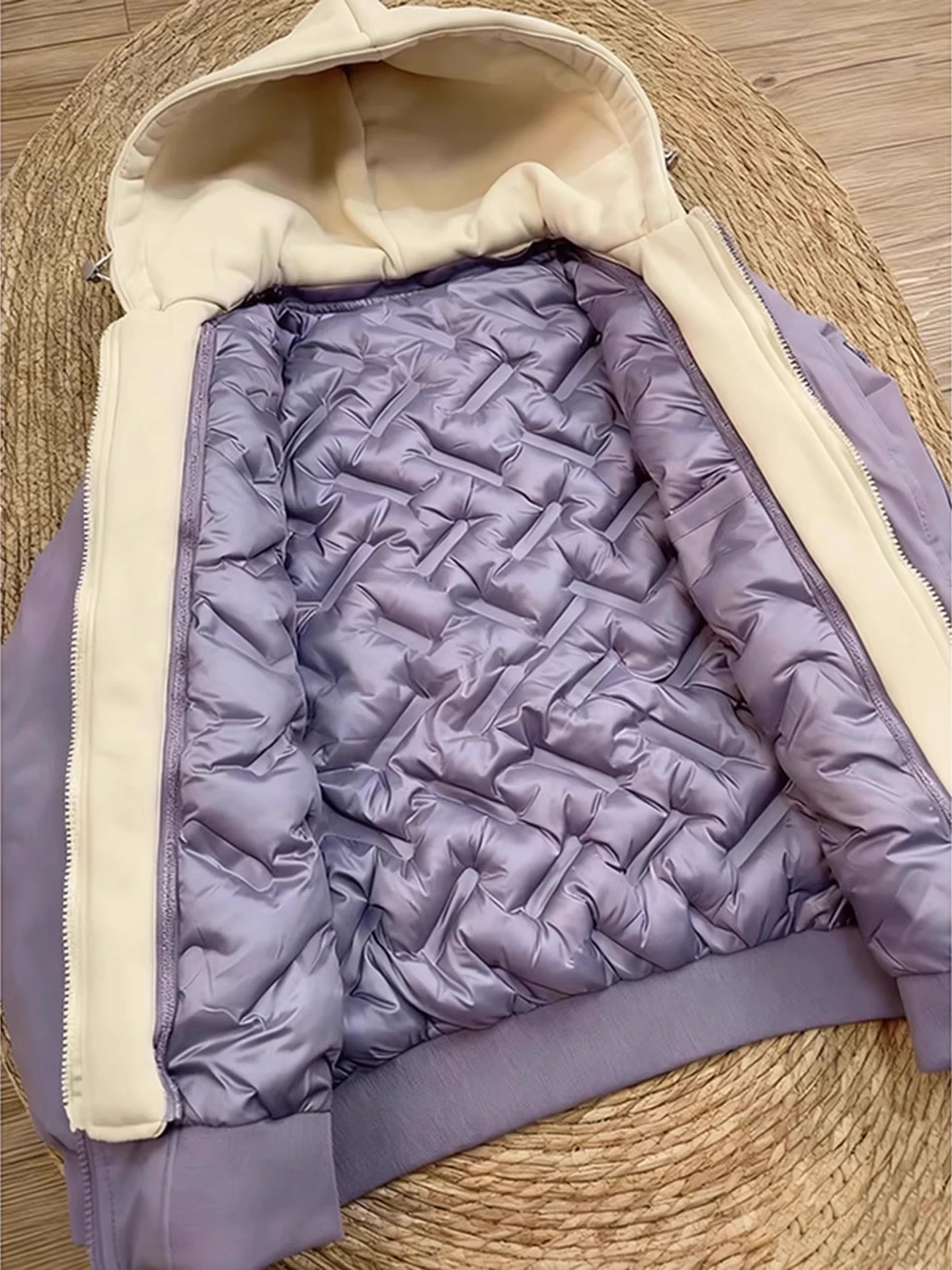 

Thiened Winter Cotton Jaet ex Warm Baseball Sle Coat Detachable Two-Piece Simulation for Men And Women