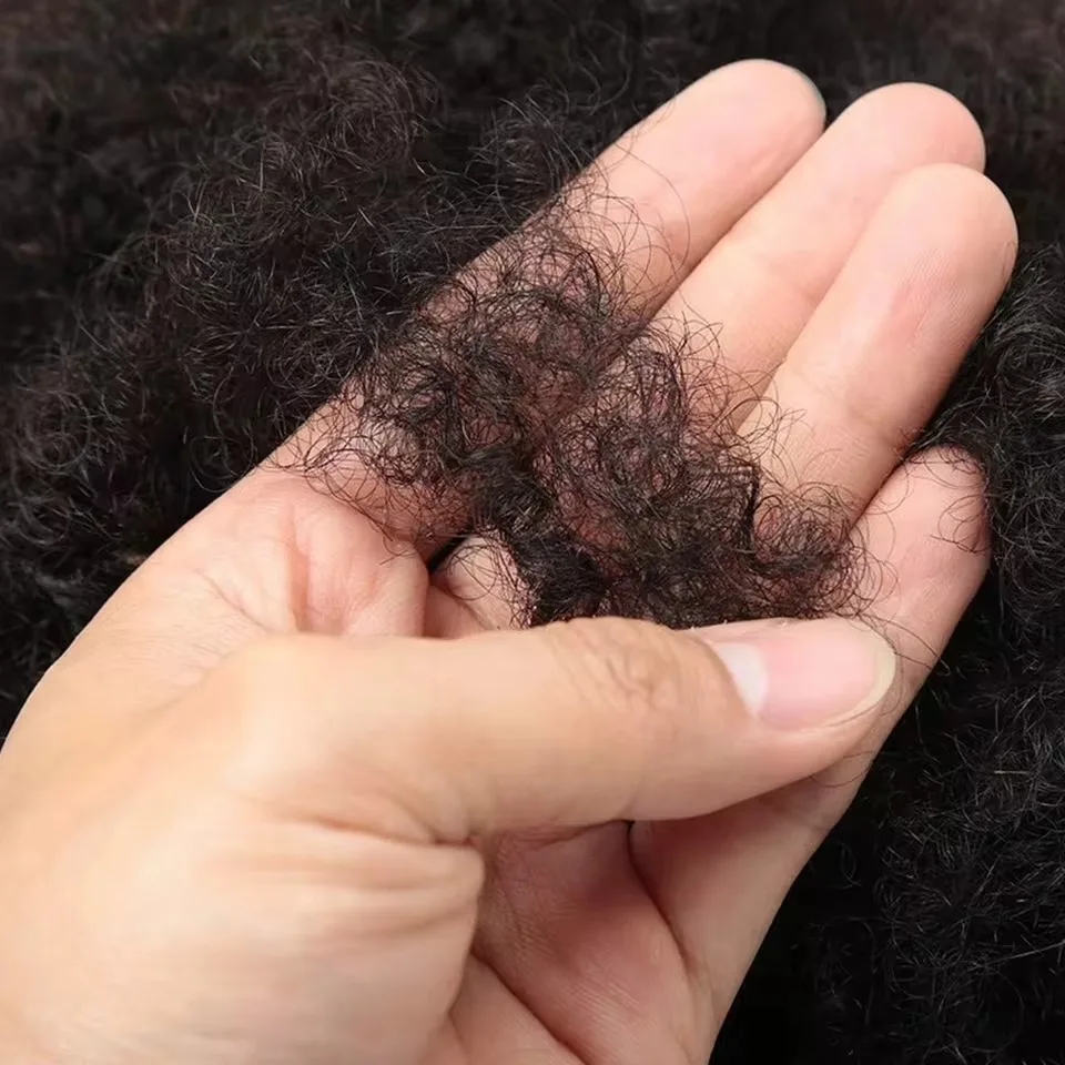 50 g/Stück natürliches schwarzes Afro-Kinky-Curly-Echthaar, perfekt für Mini-Twists, Dreadlock-Erweiterungen, vielseitig einsetzbar für alle Frauen, 30,5 cm