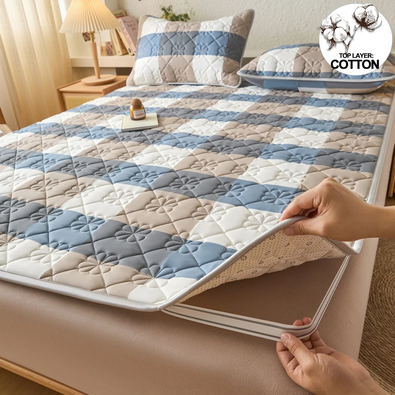 Mattress Cover Mattress Protector - Antibacterial & Breathable with 4 Elastic Corner Straps Hypoallergenic, Multiple Sizes